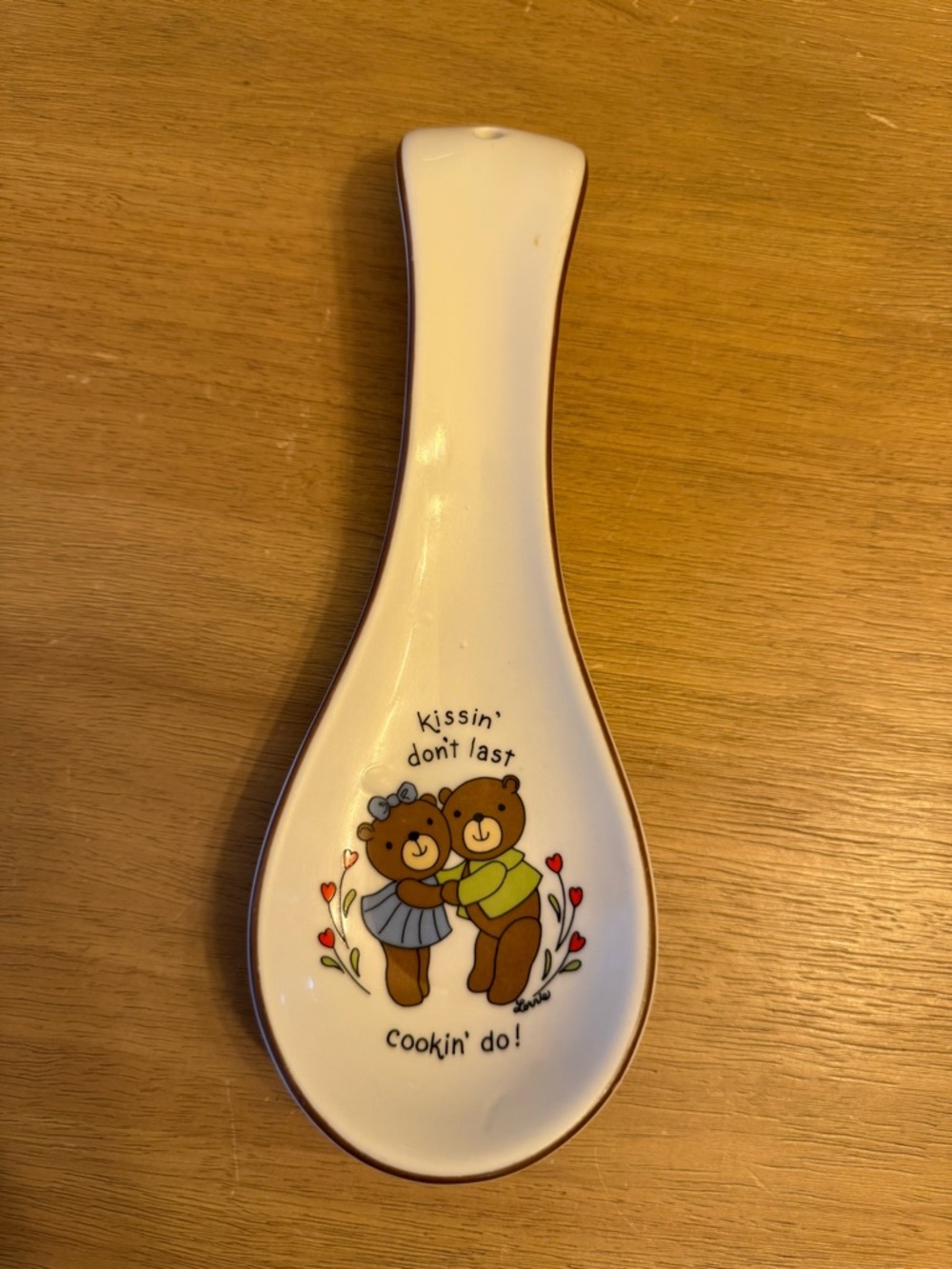 Vintage cottage core humorous spoon rest